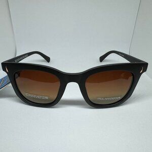 Carve Nelson Matte Black Frame Brown Polarized Sunglasses